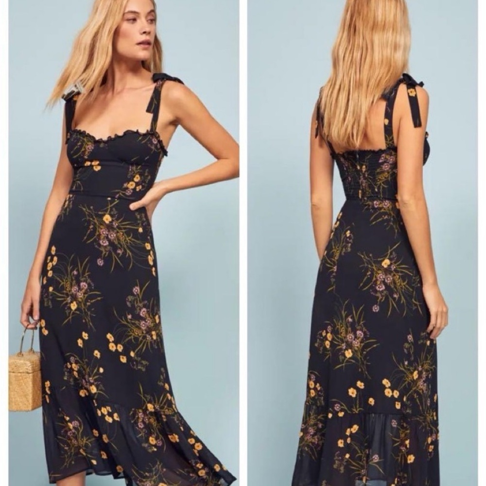 Reformation Nikita Dress - Mademoiselle Navy Color
